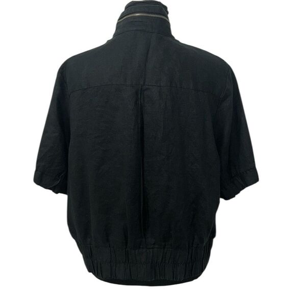 Mossimo Linen Black Crop Zipper Jacket(Size XL) - Picture 2 of 8